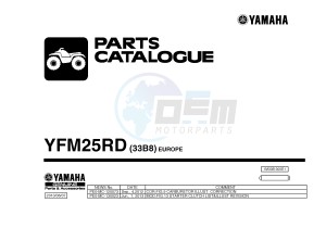 YFM250R RAPTOR 250 (33B8) drawing .1-Front-Page