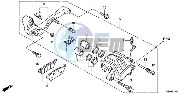 REAR BRAKE CALIPER