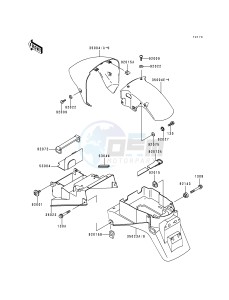 ZX 750 P [NINJA ZX-7R] (P1-P4) [NINJA ZX-7R] drawing FENDERS