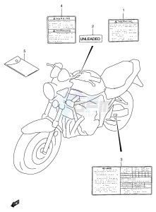 GSF1200 (E2) Bandit drawing LABEL (MODEL Y)