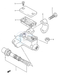 RM125 (E28) drawing FRONT MASTER CYLINDER