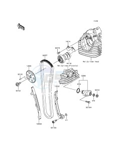 KLX125 KLX125CEF XX (EU ME A(FRICA) drawing Camshaft(s)/Tensioner