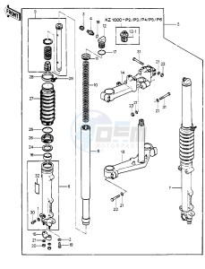 KZ 1000 P [POLICE 1000] (P1-P5) [POLICE 1000] drawing FRONT FORK