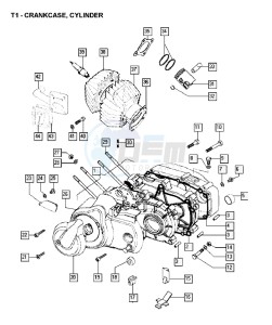 FLEXER_XL_45kmh_K8-L0 50 K8-L0 drawing Crankcase- cylinder