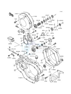 KX 125 K [KX125] (K2) [KX125] drawing ENGINE COVER-- S- -