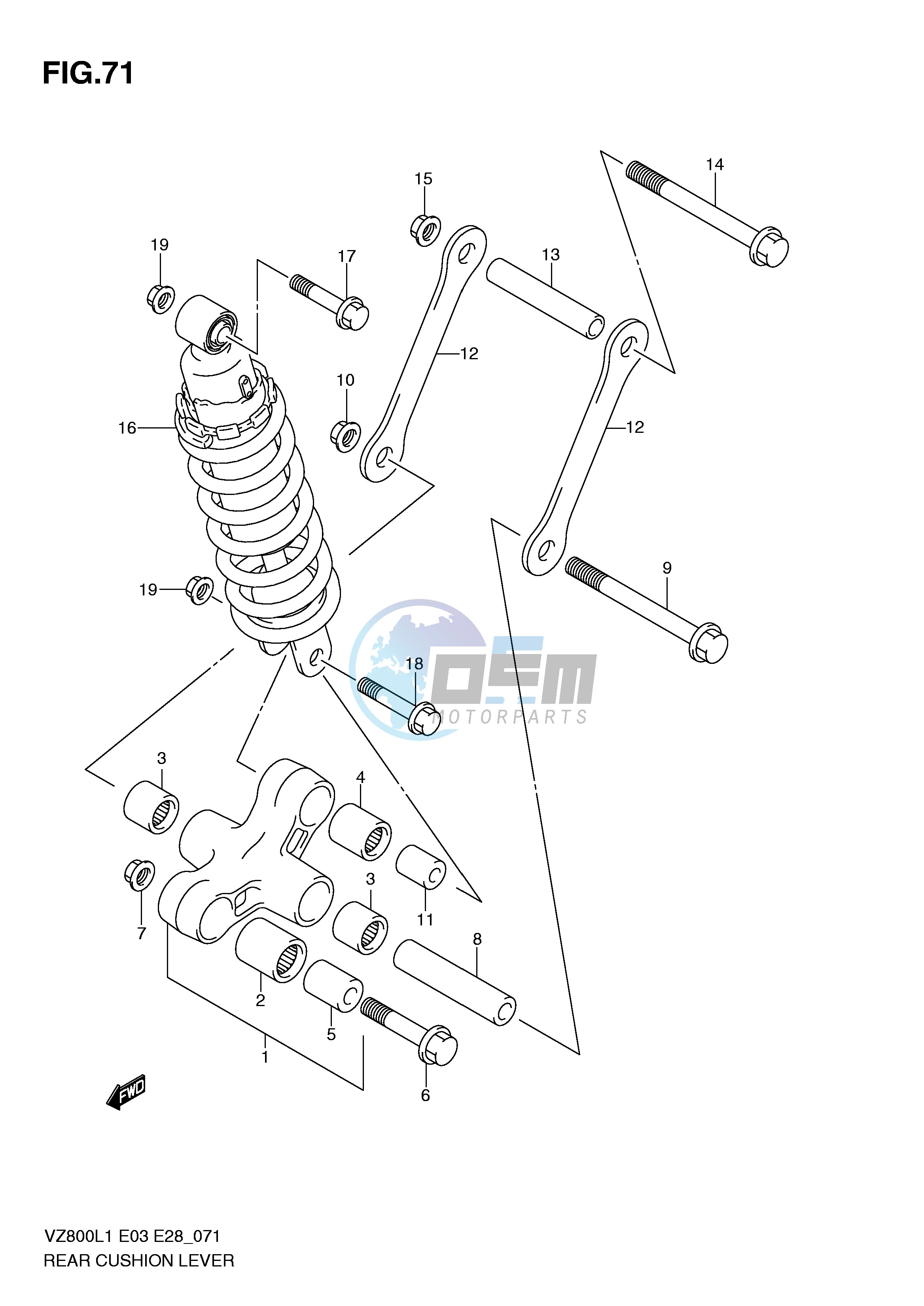 REAR CUSHION LEVER (VZ800L1 E3)