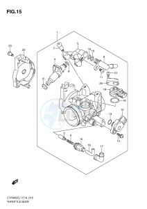 LT-R450 (E19) drawing THROTTLE BODY