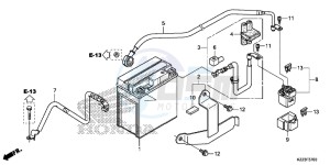 CRF250LD CRF250L UK - (E) drawing BATTERY