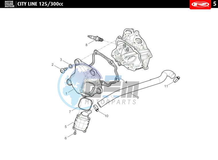 ROCKER COVER - RESP. VALVE OF OIL  300cc