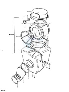 RM100 (N-T-X) drawing AIR CLEANER