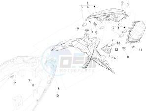 Medley 125 4T ie ABS (APAC) drawing Rear headlamps - Turn signal lamps