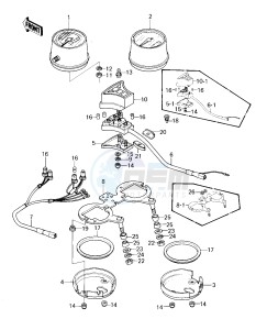 KZ 1000 E [SHAFT] (E1-E2) [SHAFT] drawing METERS