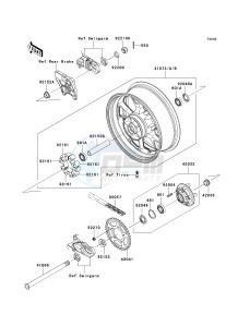 ZX 1400 A [NINJA ZX-14] (A6F-A7FA) A6F drawing REAR WHEEL_CHAIN