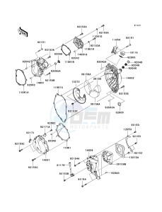 ZX 600 R [NINJA ZX-6R MONSTER ENERGY] (R9FA) R9F drawing ENGINE COVER-- S- -