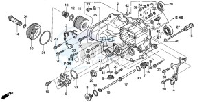 TRX650FA drawing FRONT CRANKCASE COVER