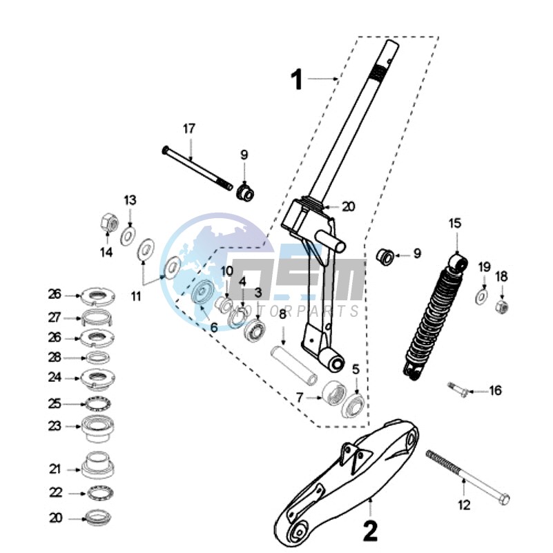 FRONT FORK / STEERINGHEAD