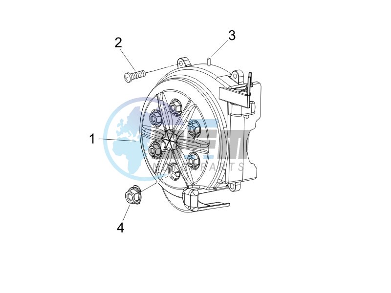 Flywheel magneto cover - Oil filter