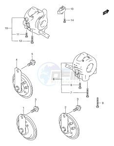 GSF1200 (E2) Bandit drawing HORN HANDLE SWITCH