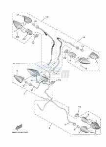 MWD300 TRICITY 300 (BED2) drawing FLASHER LIGHT