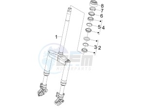 Runner 50 SP drawing Fork steering tube - Steering bearing unit