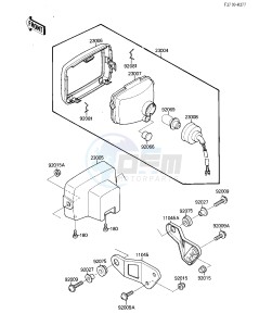 KLF 110 A [MOJAVE 110] (A1-A2) [MOJAVE 110] drawing HEADLIGHT-- S- -