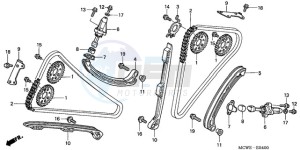 VFR8009 Ireland - (EK / MME TWO) drawing CAM CHAIN/TENSIONER