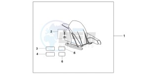 CB600FA9 France - (F / ABS CMF 25K) drawing HUGGER QUASAR SILVER METALLIC