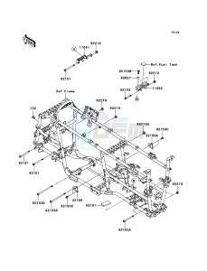 BRUTE FORCE 650 4x4i KVF650FEF EU GB drawing Engine Mount