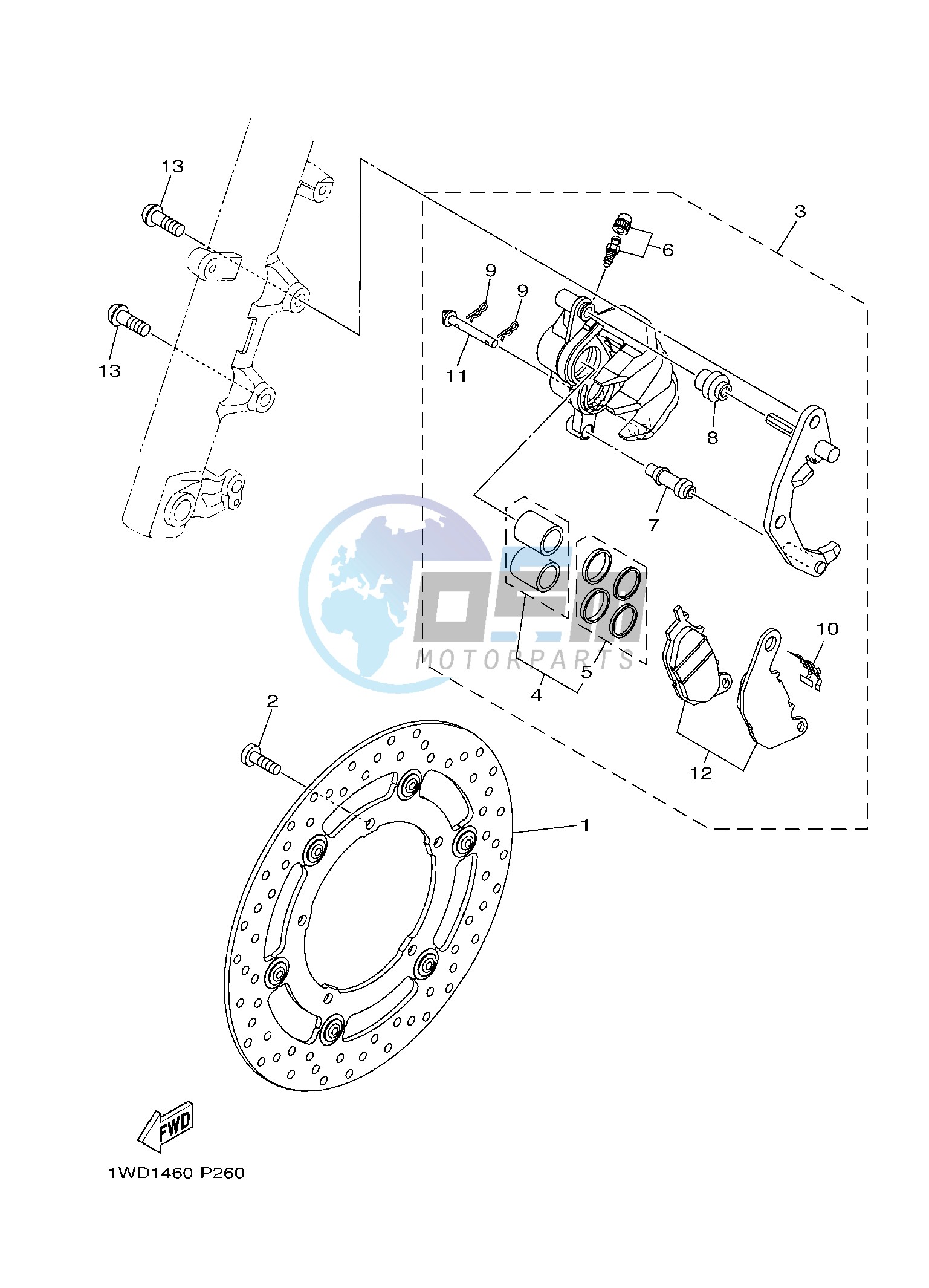 FRONT BRAKE CALIPER