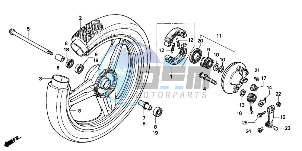 FRONT WHEEL (SH75DP/DS)