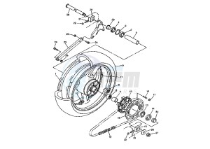 XJR 1300 drawing REAR WHEEL