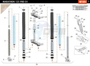 MARATHON-125-E4-TROPHY-UK-WHITE drawing FRONT FORK