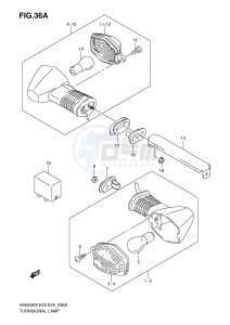 SV650 (E3-E28) drawing TURNSIGNAL LAMP (SV650K9 AK9)