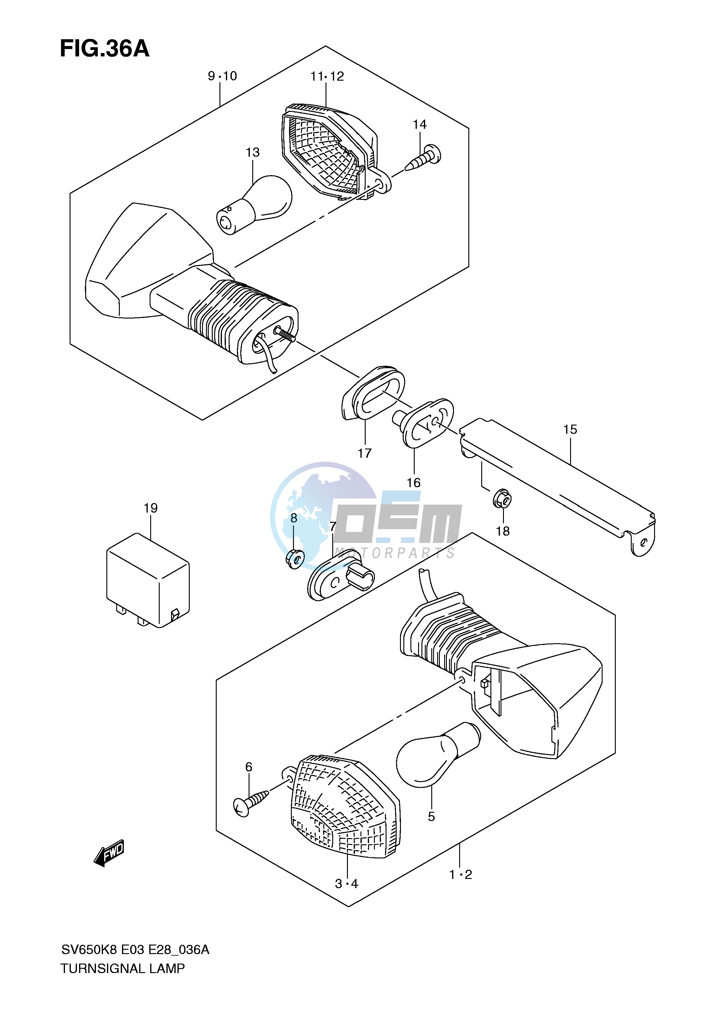 TURNSIGNAL LAMP (SV650K9 AK9)