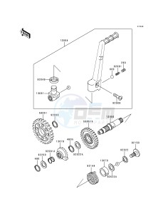 KX 250 K [KX250] (K5) [KX250] drawing KICKSTARTER MECHANISM