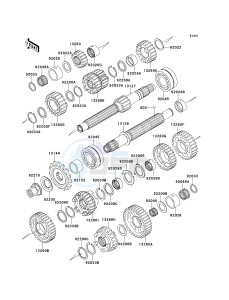 ZX 900 E [NINJA ZX-9R] (E1-E2) [NINJA ZX-9R] drawing TRANSMISSION