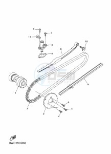 YFZ50 (BW4D) drawing CAMSHAFT & CHAIN