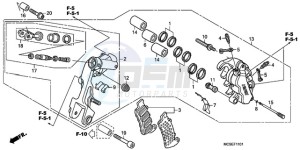 ST13009 France - (F / CMF MME) drawing L. FRONT BRAKE CALIPER