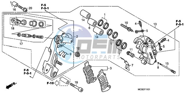 L. FRONT BRAKE CALIPER