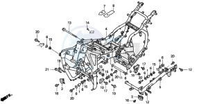 GL1500A GOLDWING ASPENCADE drawing FRAME BODY