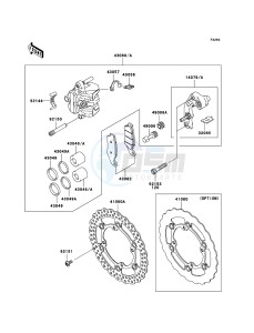 KLX450R KLX450A9F EU drawing Front Brake