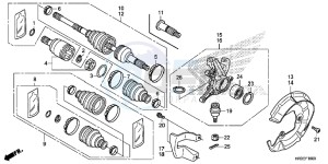 TRX420FE1F TRX420 Europe Direct - (ED) drawing FRONT KNUCKLE/ FRONT DRIVE SHAFT