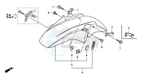 CB1300S CB1300SUPERBOLD'OR drawing FRONT FENDER