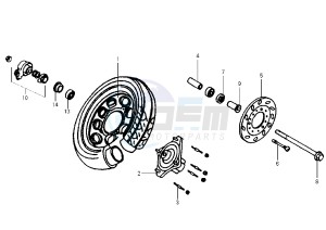 CINDERELLA - 100 cc drawing FRONT WHEEL HA10V2-6