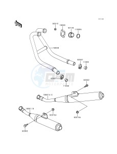 EX 250 F [NINJA 250R] (F6-F9) [NINJA 250R] drawing MUFFLER-- S- -