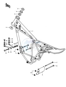 KX 400 A (-A2) drawing FRAME_FRAME FITTINGS