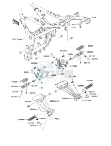 EX250 J [NINJA 250R] (J8F-J9FA) J8F drawing FOOTRESTS