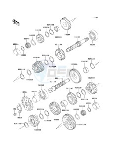 EX 250 F [NINJA 250R] (6F-7F) F7F drawing TRANSMISSION