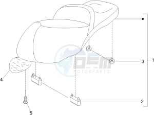 Beverly 500 2005-2006 drawing Saddle seats - Tool roll