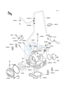 KLF 300 C [BAYOU 300 4X4] (C5-C9) [BAYOU 300 4X4] drawing CYLINDER HEAD